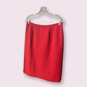 Kasper - Size 12 Petite - Red Skirt